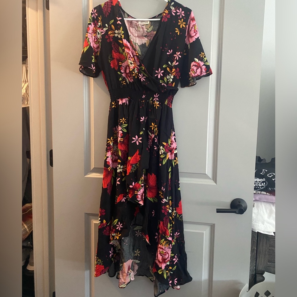 Floral High Low Dress